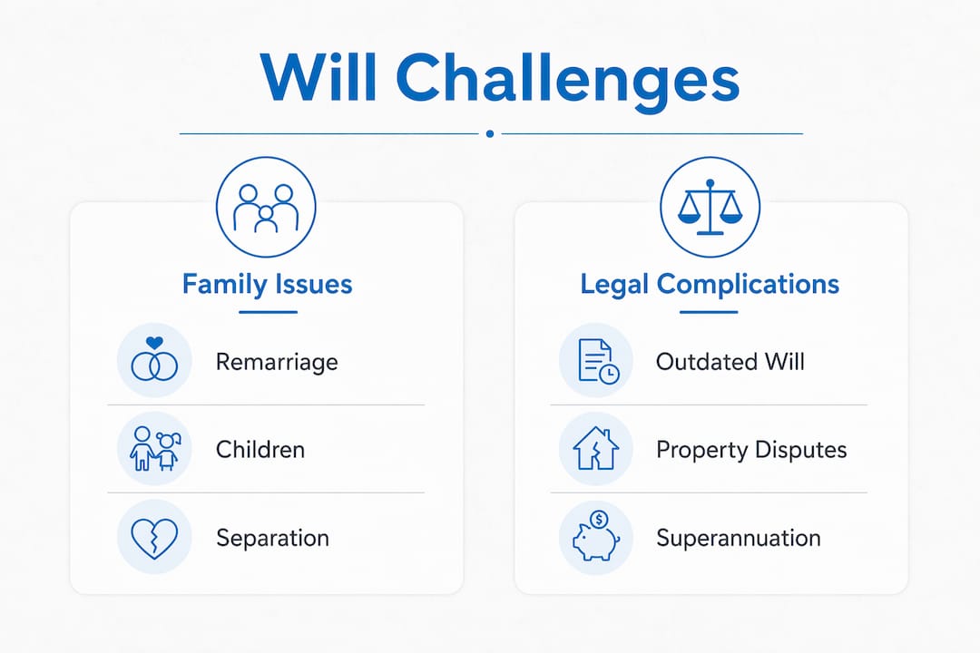 Infographic depicting will challenges categories