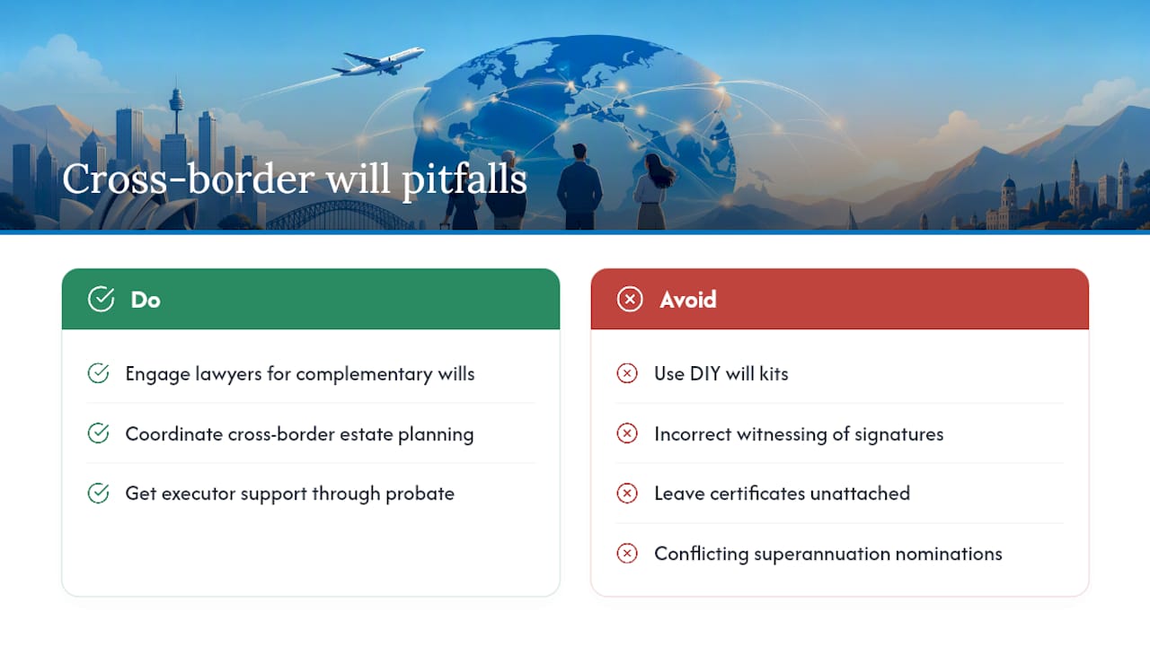 What do lawyers see go wrong with cross-border wills? — overview diagram